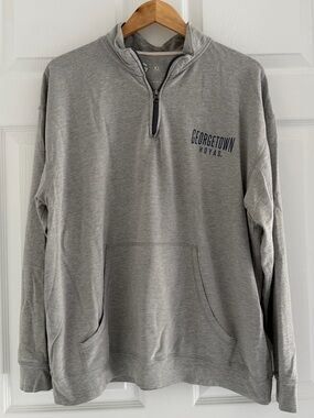 Georgetown Hoyas Men's Gray Quarter-Zip Pullover
